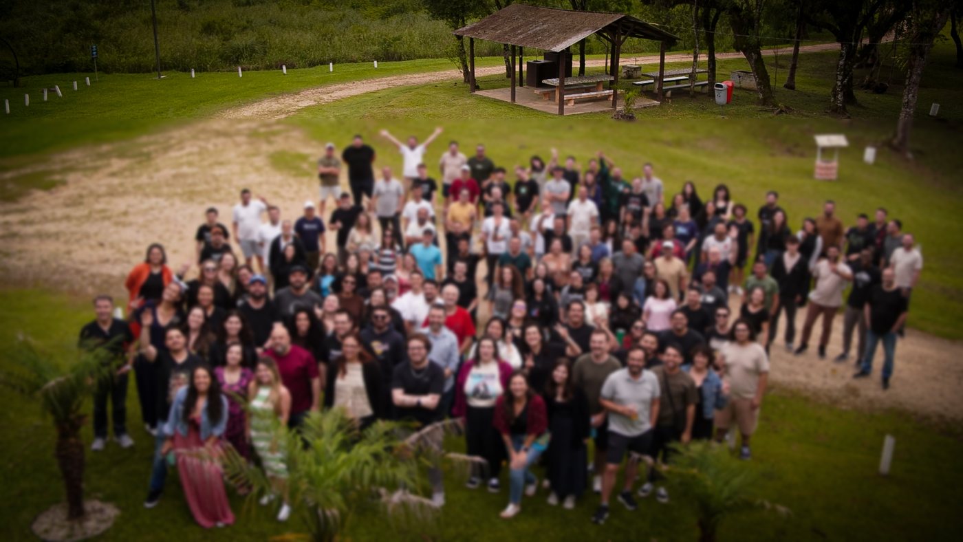 Confraternização de empresa ao ar livre
